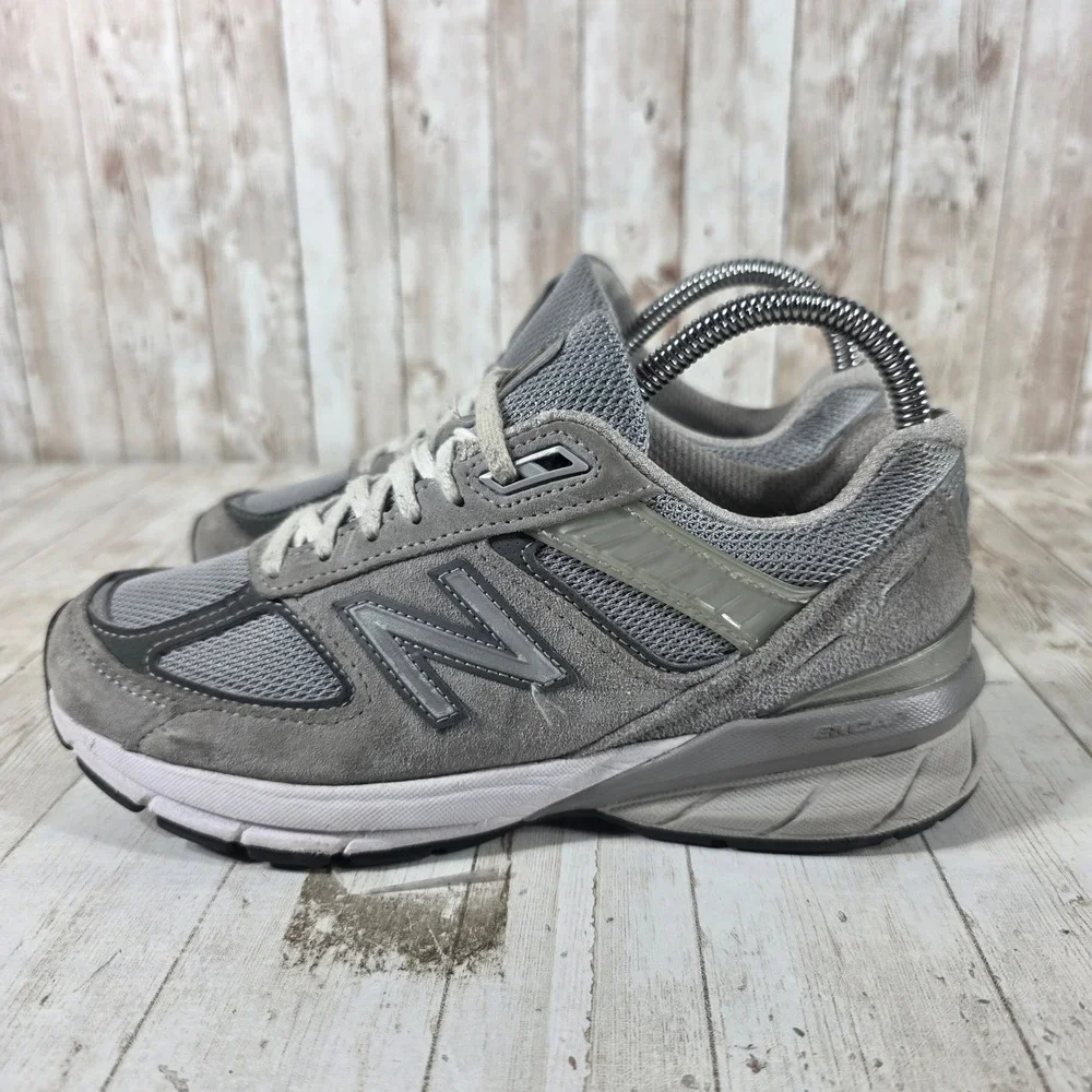 New Balance 990v5 Grey‎ Suede Mesh Running Shoes W990GL5 Womens 6 Made in USA_4